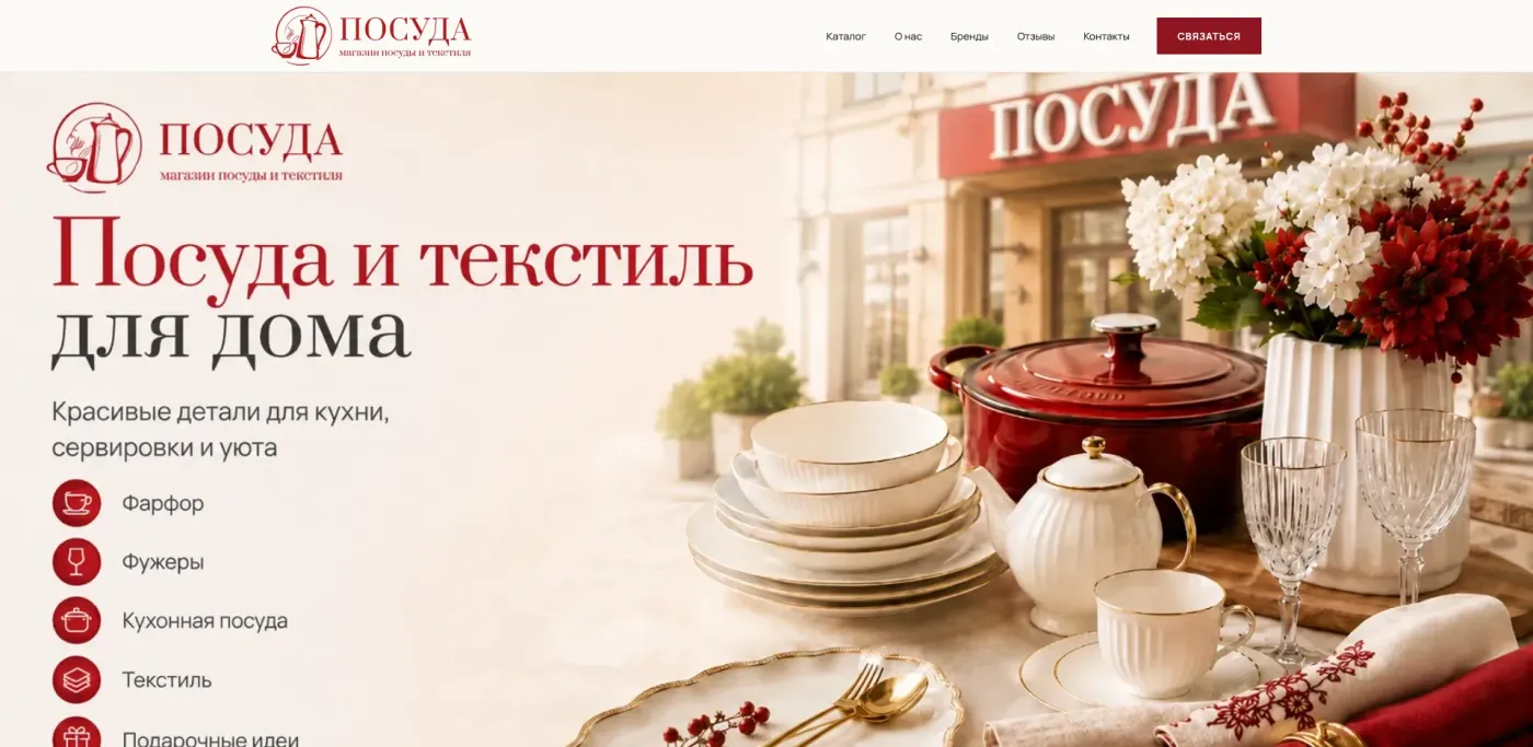 Сайт проекта Посуда